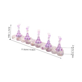 WOONEKY Manicure Practice Nail Tray Nail Display Stand DIY Nail Art Display Press on Stand for Nails Nail Tip Training Holder Practice Nails Manicure Practice Tool Plastic Lavender