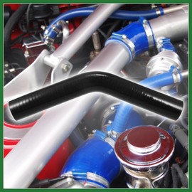 Motoforti 28mm 1.10" ID 45 Degree Elbow Silicone Reducer Hose Pipe Bend Turbo Water Intercooler Black Long-lasting