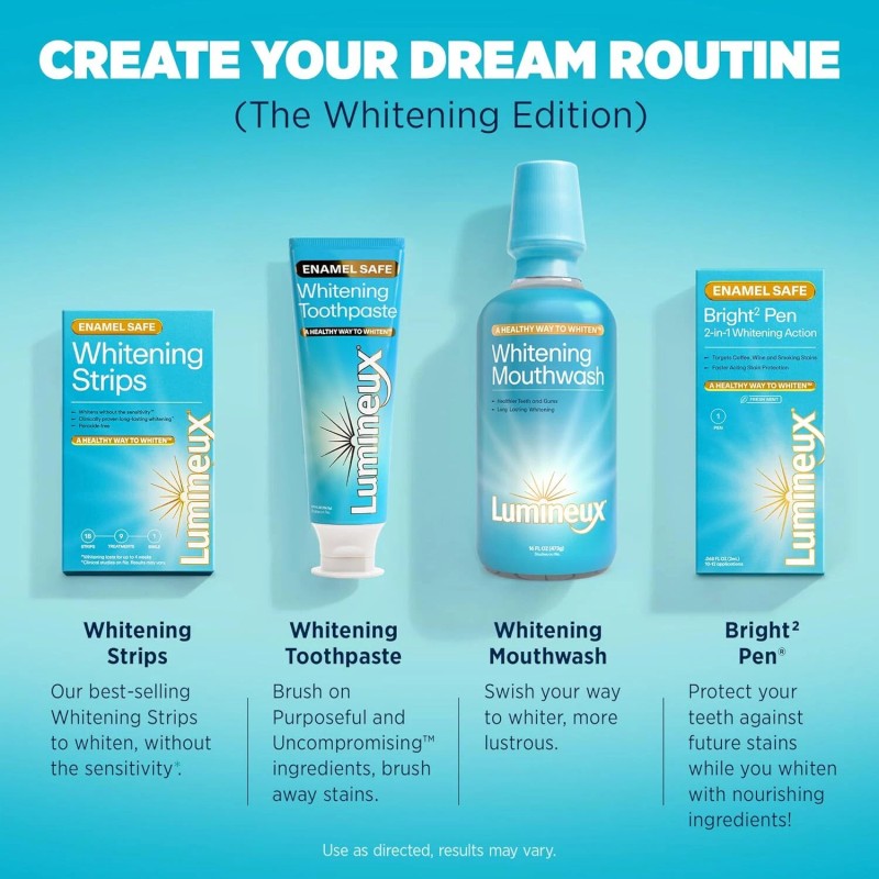 Lumineux Teeth Whitening Strips 21 Treatments – Peroxide Free -