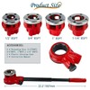 YuYBrightmi BSPT Pipe Threader Ratchet Kit, Manual Pipe Threading Tool