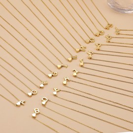 ChenYuTe Frauen einfache elegante Gold/Silber Herz A-Z Initialen Alphabet Halskette-18K vergoldet Alphabet Anhänger Halskette modisch und kompakt Frauenschmuck Geburtstagsgeschenk