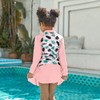 SHEKINI Girls Two Piece Rash Guard Long Sleeve Swimsuit UPF