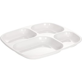 SEIWEI Square Sections Divided Plate 4 Compartments Kitchen Dining Table Tray Lunch Box Canteen Dinner Snack Plate