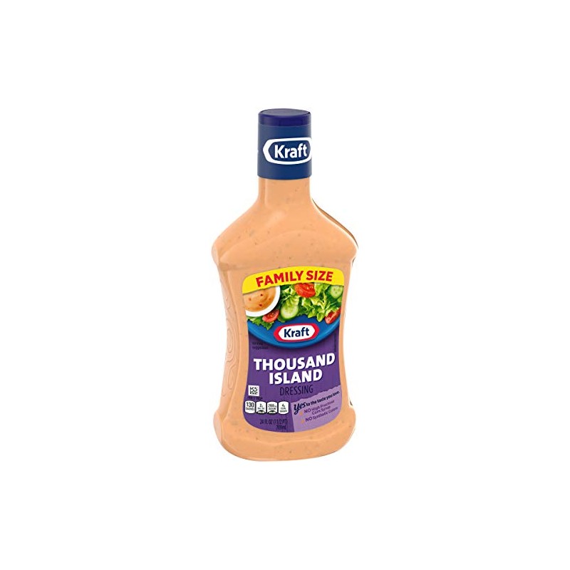 Kraft Thousand Island Dressing & Dip, 24-Ounce Plastic Bottles (Pack