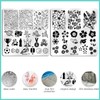 Biutee 15 Sets Nail Stamp Plates, Nail Print Iron Plates,