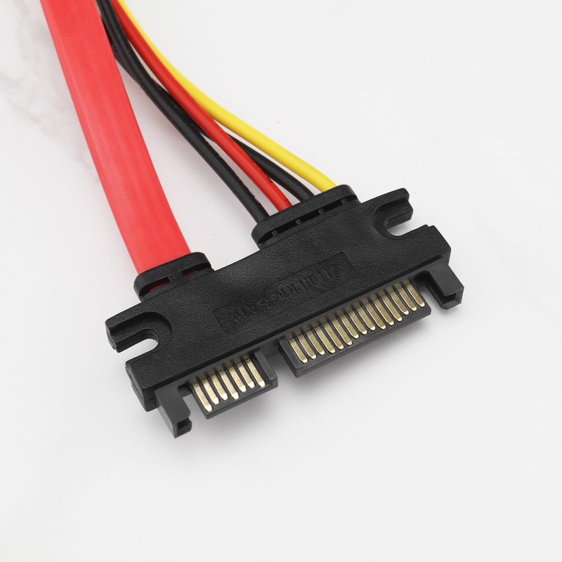 Create idea 2PCS 7+15 22 Pin SATA Male to Female