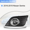 ROXX Fog Lights For Nissan Sentra 2016-2019, 2Pcs OEM Fog