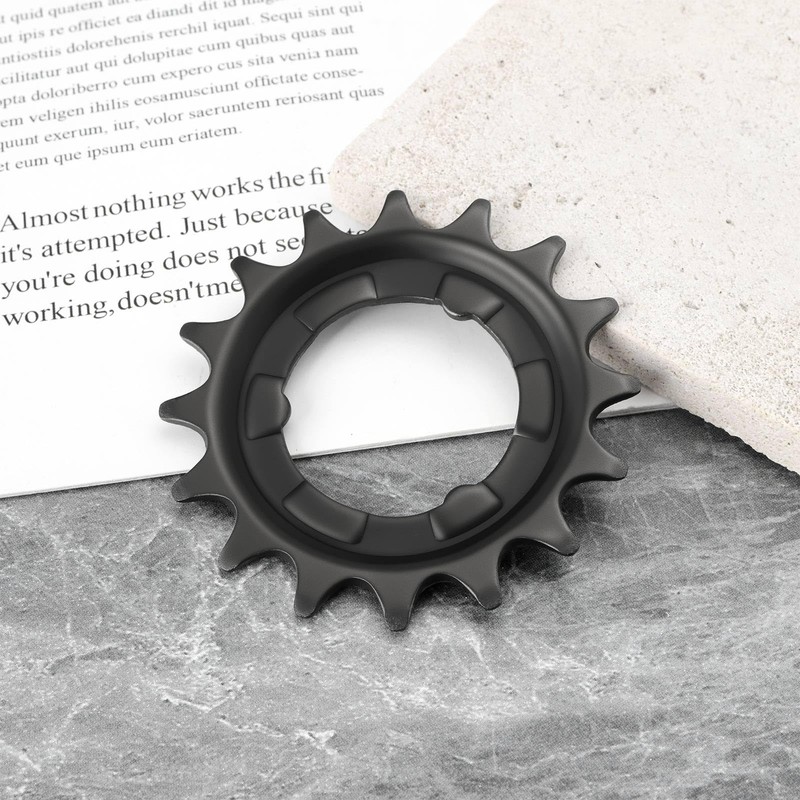YINETTECH Pack of 2 Bicycle MTB Black 16 Teeth Insert