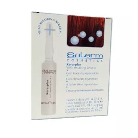 Salerm Kera-Plus with Repairing Keratin-4 Phials x 0.34 oz/13ml