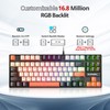 Fogruaden RGB Wired 75% Percent Mechanical Keyboard with Red Switch