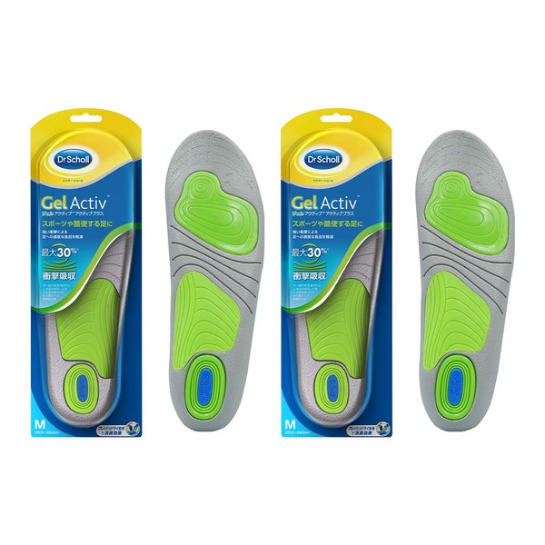 Dr. Scholl's GelActiv™ Plus Insole, Shock Absorption, Deodorizing, For Strong Impact Including Exercise, 2-Piece, M, US Men’s 8 - 12 (25.5 - 29.5 cm)