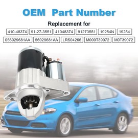 WATERWICH Starter Motor Compatible with Dodge Dart 2013 2014 2015 2016 2.4L 12V 1.4KW 10 Teeth Replacement for 410-48374, 91-27-3551, 056029681AA, 41048374, 91273551