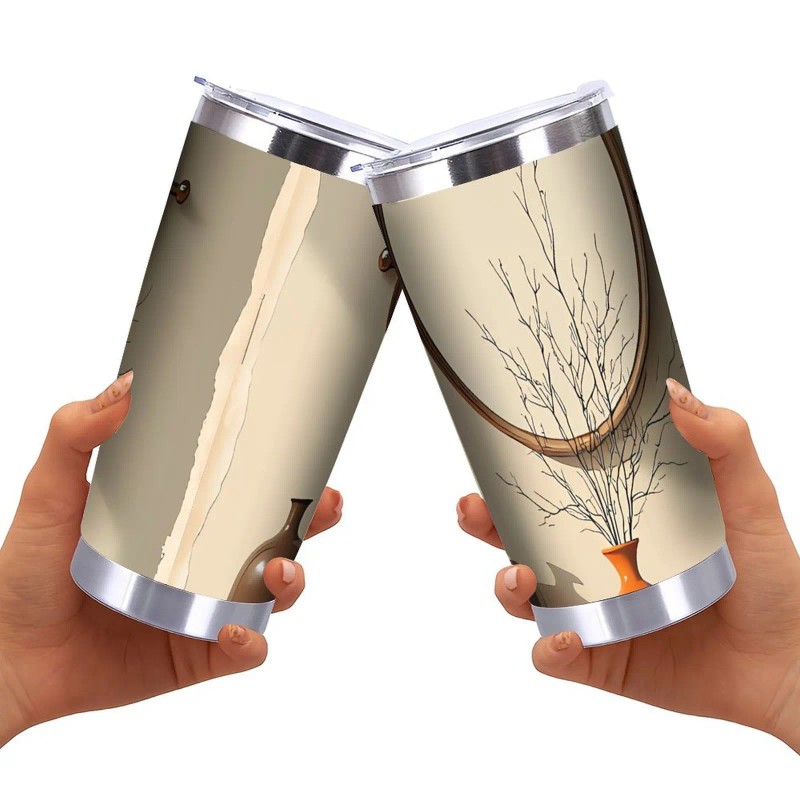 Premium 20oz Double Silver Side Insulated Tumbler with Lid and