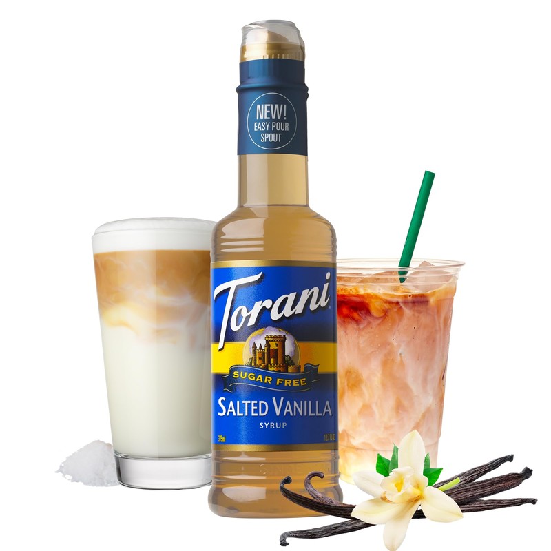 Torani Salted Vanilla Syrup, Sugar Free, Kosher, 12.7 Fluid Ounce