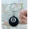 Donaly Keychain, Set of 2, 8 Balls, Dice, Billiard, Stylish,
