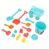 16pcs Kids Beach Toys Set Bucket Shovel Rake Sand Model