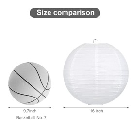 LIHAO 16 Inch White Round Paper Lanterns (10 Pack)