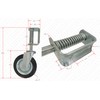 Tech Team #00884 8-Inch Spring-Loaded Gate Caster – Heavy Duty