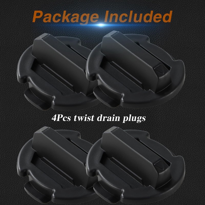 FUSCH 4 Pack Floor Drain Plugs Twist Drain Plugs Floor