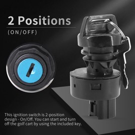 Dokili Starter Ignition Switch JW1-H2510-00 JU2-H2510-10 JU2-H2510-20 for Yamaha G22 G29 Drive 2 Electric & Gas Golf Cart with keys