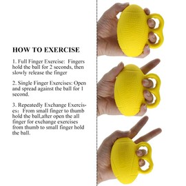 ValueHall Finger Grip Ball, Squeeze Stress Balls For Hand Therapy Grip Ball Strength Training For Athletes Musicians Physical Rehabilitation V7045-4