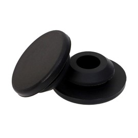 ONLYKXY 10 Pcs Silicone Round Snap in Type Locking Furniture Hole Plugs Button Protective Cover Cap Head (20mm/0.78inch, Black)