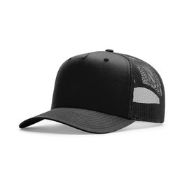 League Outfitters Richardson 112FPC Five Panel Champ Trucker, One Size Fits Most - Black