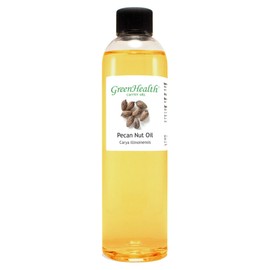 GreenHealth Pecan Nut Carrier Oil - 8 fl oz - Clear Plastic Bottle w/ Cap - GreenHealth