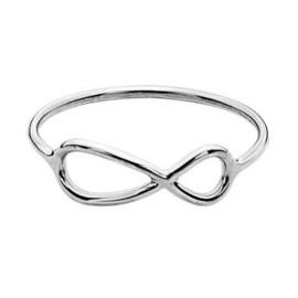 Unbranded Sterling Silver Heart Stacking Ring, Size  7