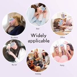 Pack of 4 Plush Eye Mask, Cartoon Eye Mask, Silk Plush Blindfold, Cute Unicorn Sleeping Mask, Animal Cartoon Eye Mask, for Girls, Boys, Women, Men, Children, Home, Sleeping, Travel