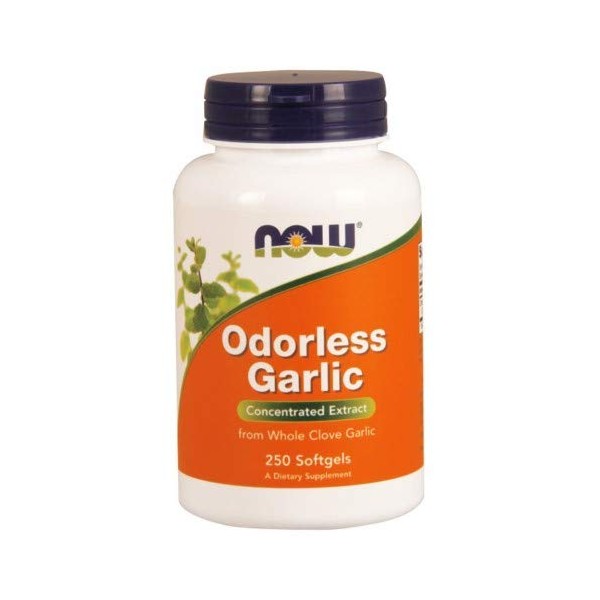 NOW Odorless Garlic Original, 250 Softgels (Pack of 2)
