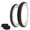 PRO+ SCHWINN STYLE WHITEWALL 16 X 1.75 S2 & 20 X 2.125 S2 WIDE SLICK TIRE W/TUBES ;)