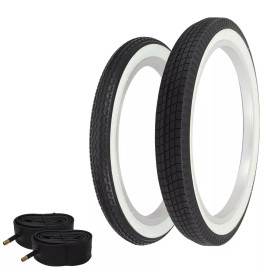 PRO+ SCHWINN STYLE WHITEWALL 16 X 1.75 S2 & 20 X 2.125 S2 WIDE SLICK TIRE W/TUBES ;)