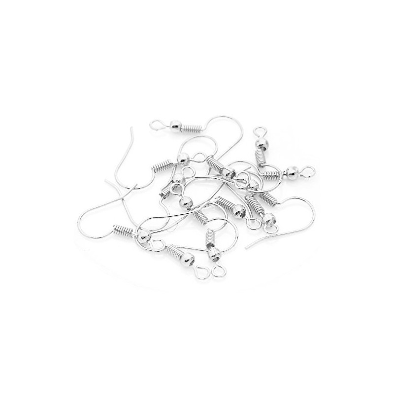Linsoir Beads Iron Wire Earring Hooks with Large Loop Packed