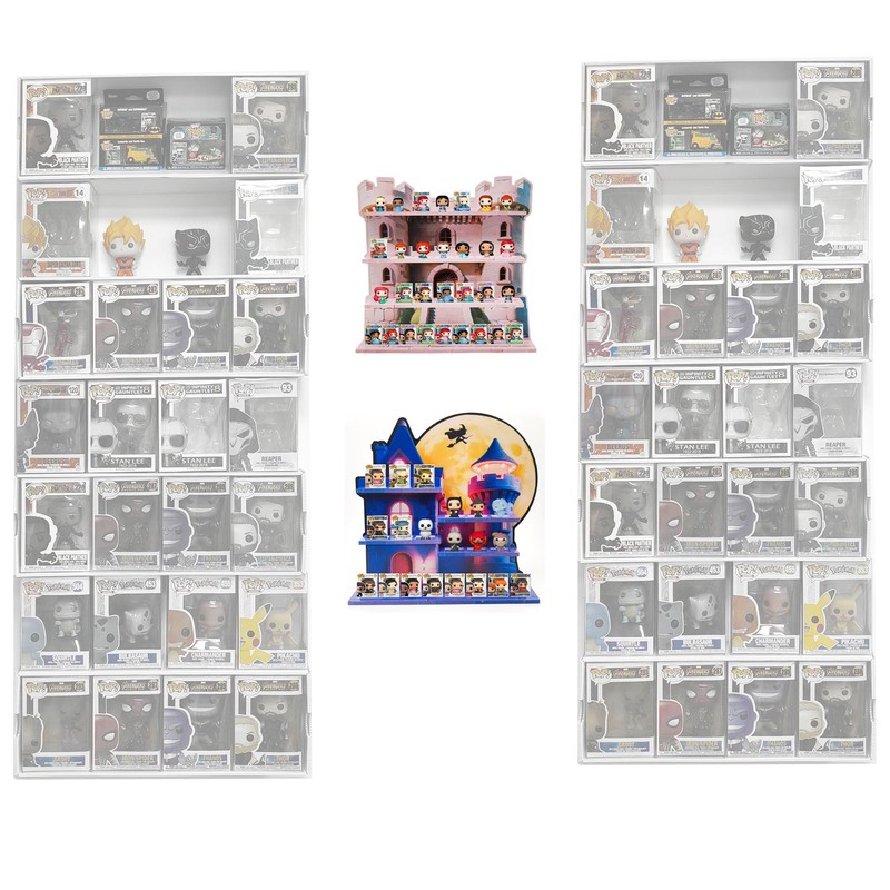 AUFGELD Display Shelf Compatible with Funko Bitty, Organizing Racks for