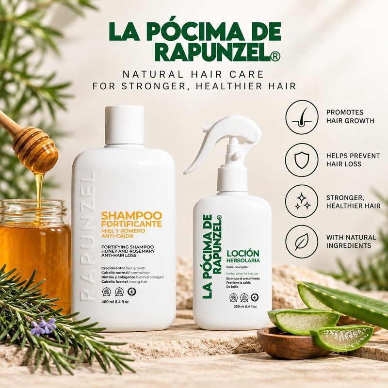 Pócima de Rapunzel KIT SHAMPOO (Crecimiento, fortalecimiento y brillo)