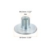 uxcell M4 T-Nuts, 24pcs Carbon Steel Tee Nut Round Base