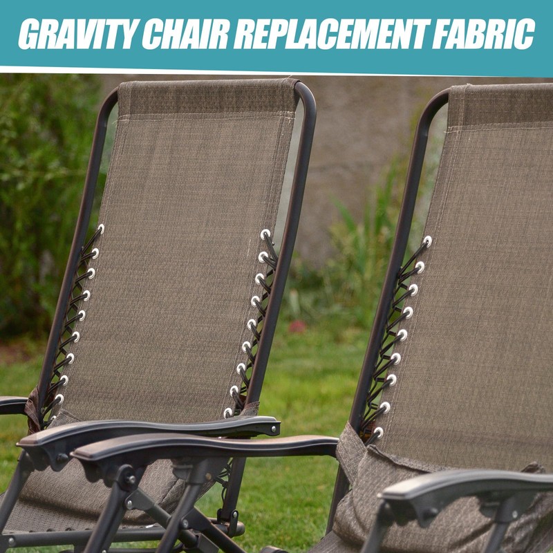 Queekay 2 Pcs Gravity Chair Replacement Fabric with 8 Bungee