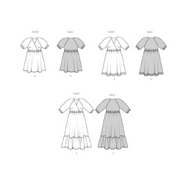 BURDA Dress Sewing Pattern, Multicolor