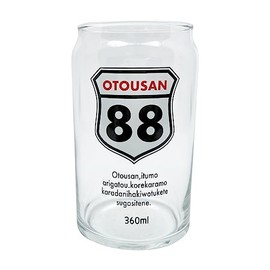 Sunart SAN4255-1 Funny Tableware, "Dad Thank You Can Glass Collection" 88 Papa, Approx. 12.2 fl oz (360 ml), Miscellaneous Goods, Father's Day, Gift, Funny, Made in Japan
