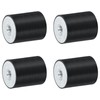 sourcing map 4Pcs 40 x 50mm M10 Thread Female Rubber