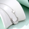 SOULMEET Moon Necklace Gifts for Birthday Long Distance Relationships, Sterling