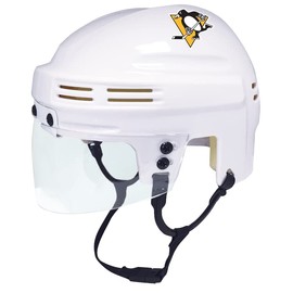 SportStar Mini Hockey Display Helmet — White — Pittsburgh Pit