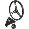 JOE'S 15" DISHED STEERING WHEEL, BLACK