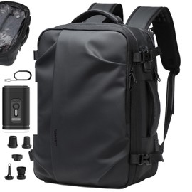 Cusangel vacuum backpack travel with pump compression,18in vac travel 45L expandable 60L capacity laptop,multiple pockets Flight Carry-On XL (Casual Vac-backpack)