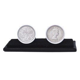 Polished Sixpence Cufflinks | 1955 Anniversary 1955 Coins 70th Birthday
