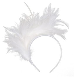 HIWIND Fashion Hairband Feathers Headband Tea Party Cocktail Wedding Headpiece