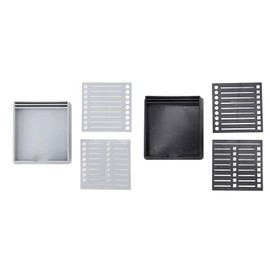 Sticky Note Holder with Stencil, 2Pcs Multifunctional Sticky Note Dispenser Note Template and Organizer for 3x3inch Self Sticky Note Pads