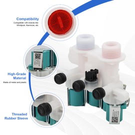 W11165546 W11096267 Washer Water Inlet Valve Fit for Maytag Bravo XL Whirlpool Kenmore, Replaces W10758828, W10839828, W11165546VP, MVWB765F MVWB855DW3