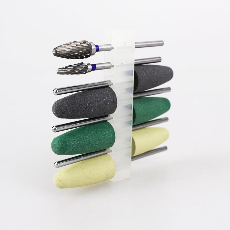 Polishing Burs Kits Acrylic Resin Bridgework Grinding Set 8pcs by